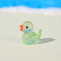 Mini anatra in resina verde glitterata per decorazione di micro paesaggi fai-da-te - Glitter Verde Chiaro Trasparente (Stile D)
