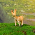 Miniature resin sika deer figurine with white spots for fairy garden decor - Turning Head Standing Deer (D Style)