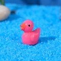 Miniature pink resin duck figurine for moss micro landscape garden decoration - Rose Red