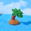 Figurine de cocotier miniature en résine pour micro-paysage avec feuilles vertes et tronc brun - Style C