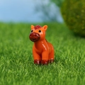 Figurine de poney orange en résine pour paysage de succulentes et décoration - Cheval