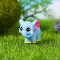 Mini figura de elefante azul cielo de resina para decoración de jardín DIY - Elefante de Pie (Estilo D)