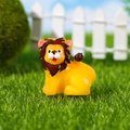 Miniature resin cartoon lion figurine for micro landscape garden decoration - Yellow Lion