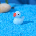 Miniature light blue resin duck figurine for moss landscape and bonsai decor - Light Blue