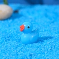 Miniature blue resin duck figurine for moss landscape and creative DIY decor - Lake Blue