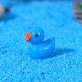 Miniature bright blue resin duck figurine for moss landscape and creative DIY decoration - Sapphire Blue