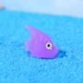 Miniature purple translucent resin tropical fish figurine for DIY micro landscapes - Style H