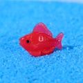 Miniature red tropical fish figurine on blue sand for micro landscape DIY decor - Style I