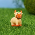 Figurine miniature de bœuf en résine pour paysage de succulentes et décoration - Vache