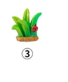 Miniatura da giardino in resina con coccinella rossa su erba verde, stile numero 3 - Pianta Acquatica Piccola