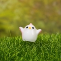 Miniature resin white bird figurine for moss micro landscapes and bonsai decor - Flying Chicken