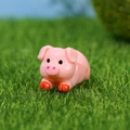 Mini figurine de cochon rose en résine pour décoration de jardin et paysage - Cochon
