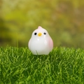 Miniature white bird resin figurine for moss micro landscapes and home decor - Little White Chicken