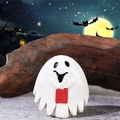 Mini-Geist-Figur aus Harz mit roter Tasche für Halloween-Mikrolandschaft-Deko - Umhängetaschen-Geist (Stil B)