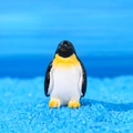 Miniature resin penguin ornament for micro landscape decoration on blue pebble background - Standing Penguin (Style A)