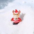 Mini figura de reno navideño pintada a mano para decoración de micro paisajes - Reno de Navidad
