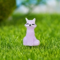 Miniature figurine de renard lavande sur mousse pour décoration de micro paysage - Renard Violet