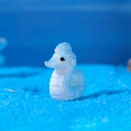 Miniature light blue resin seahorse ornament with glitter for micro landscape decor - Seahorse