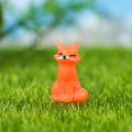 Miniature orange resin fox figurine with winking face for DIY garden landscapes - Orange Fox