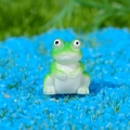 Miniatuur kikker beeldje voor microlandschap met schattige hars tuin vijver decoratie - Groene kikker