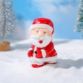 Statuina in miniatura di Babbo Natale in resina per decorazioni natalizie da tavolo - Stile Babbo Natale Esultante (B Style)