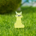 Miniature translucent yellow resin fox figurine for DIY succulent micro landscapes - Yellow Fox