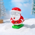 Statuina di Babbo Natale in resina con occhiali da sci per decorazioni natalizie - Stile Babbo Natale con gli Sci (C Style)