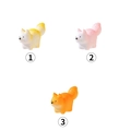 Tre simpatiche volpi in miniatura in resina arancio, rosa e giallo per micro paesaggi - Set da 3