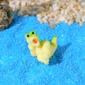 Mini statuetta a forma di coccodrillo in resina gialla e verde per decoro acquario - Stile A