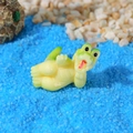 Simpatica miniatura di coccodrillo in resina gialla per decorazione di acquari e giardini - Stile B
