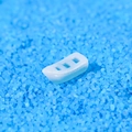 Miniature white resin boat ornament for penguin micro landscape on blue sand - Style I