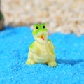 Miniature yellow and green resin cartoon crocodile figurine for aquarium landscape - Style E