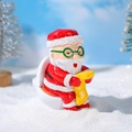 Divertente Babbo Natale sulla toilette in resina per decorazione da tavolo festiva - Stile Babbo Natale che Legge (I Style)