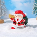 Statuina in miniatura di Babbo Natale con tromba d'oro per decorazione natalizia - Stile Babbo Natale che Suona la Tromba (K Style)