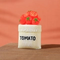 Miniature panier de tomates en résine avec détails réalistes et sac aspect tissé - Style de Sac Tomate (Style B) / Style B