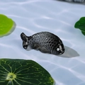 Miniatuur zwarte hars koi vis figuur voor aquarium DIY micro landschap decoratie - Stijl A Zwarte Koi Vorm (A款)