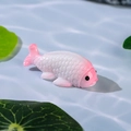 Pink and white gradient resin goldfish miniature for DIY micro landscape aquarium decor - Style E Pink-White Gradient Simulated Fish (E款)