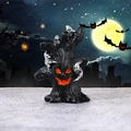 Halloween scary tree stump resin figurine with ghosts and pumpkin face ornament - Ghost Tree