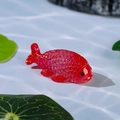 Miniature goldfish resin ornament in translucent red for DIY aquarium and keychain decor - Style F Bright Red Simulated Fish (F款)