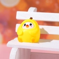 Cute yellow chick fruit resin figurine for DIY keychain decor and tabletop display - Pear Success (Yellow)