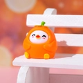 Cute resin orange penguin figurine for DIY decor and miniature landscape crafts - Persimmon Smooth (Orange)