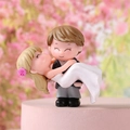 Miniature per matrimonio con sposo in abito e sposa in abito bianco per decorazioni fai da te - Stile Abito da Sposa Bianco / Nero e Bianco Coppia