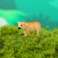 Miniature yellow calf resin figurine for garden micro landscapes and creative decor - Looking Back Fawn Style (B款)
