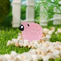 Mini figurine de mouton en résine rose pour décoration de jardin et loisirs créatifs - Rose