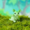 Miniatuur konijnenfiguur van lichtgroene hars voor moslandschappen en DIY tuindecoratie - Groen