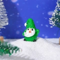 Miniature green Christmas gnome figurine with white beard for DIY micro landscape - Green Shaking Style (Style D)