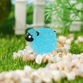 Figurine miniature mouton en résine bleu clair lumineux pour décor de terrarium - Bleu