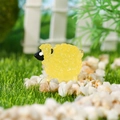 Miniature figurine de mouton lumineux en résine jaune pour paysage de jardin DIY - Jaune