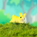 Miniatuur gele konijnenfiguur van hars voor mos micro landschap en tuin decoratie - Geel