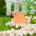 Figurine de mouton en résine rose pour la décoration de jardinage DIY micro paysage - Orange